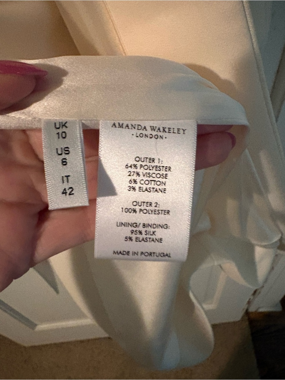 NWOT Amanda Wakeley Cream ‘Crombie’ Coat ASO Meghan Markle - Picture 9 of 15